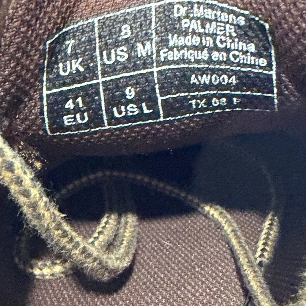 Dr. Martens Palmer Brown Leather Moc Toe Shoes Mens 8 Womens 9 AW004 Low Boots